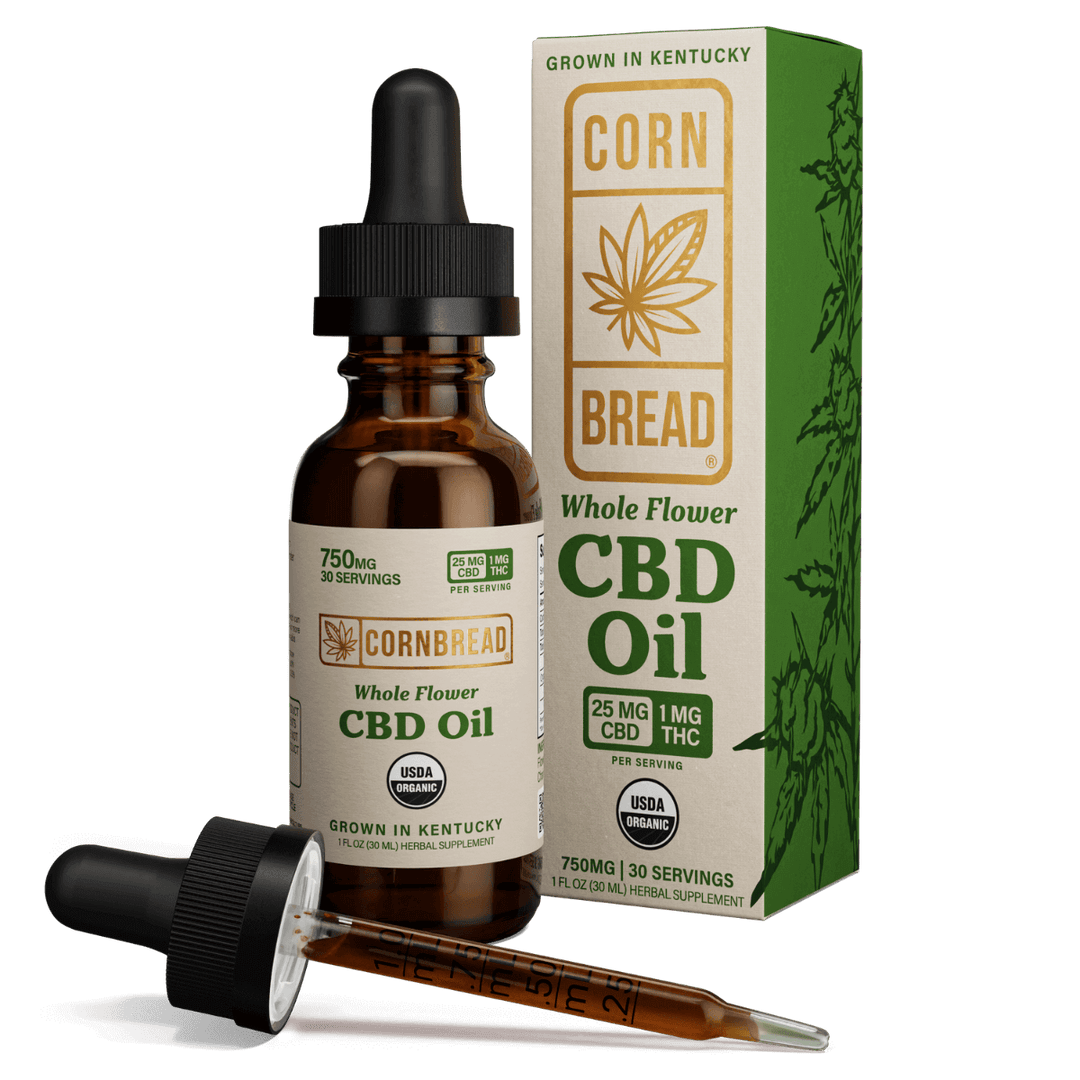 Cornbread Whole Flower CBD Oil - 25MG CBD and 1MG THC